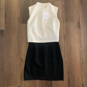 Brand New with Tags Diane von Furstenberg White and Black Sleeveless mini dress